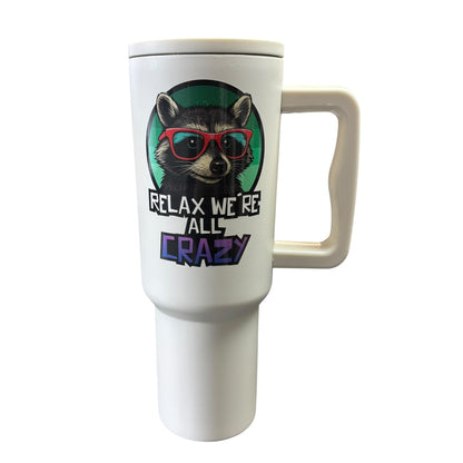 Termo Blanco Mate Mapache 1.2 Litros