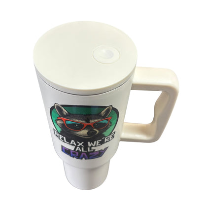 Termo Blanco Mate Mapache 1.2 Litros
