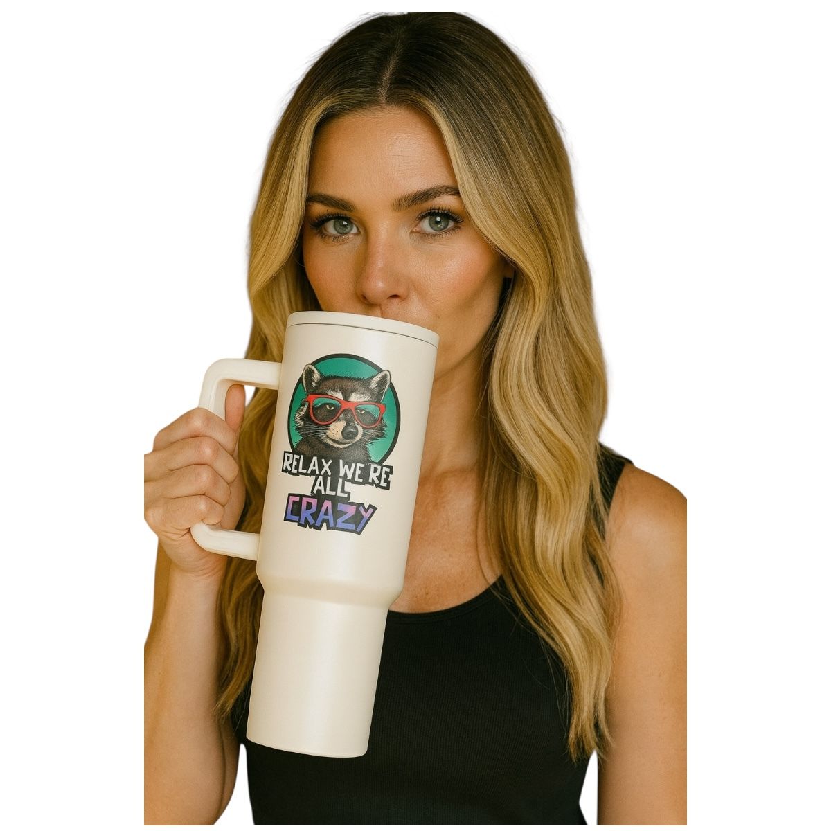 Termo Blanco Mate Mapache 1.2 Litros