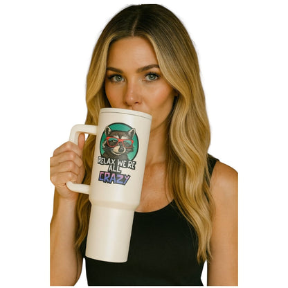 Termo Blanco Mate Mapache 1.2 Litros