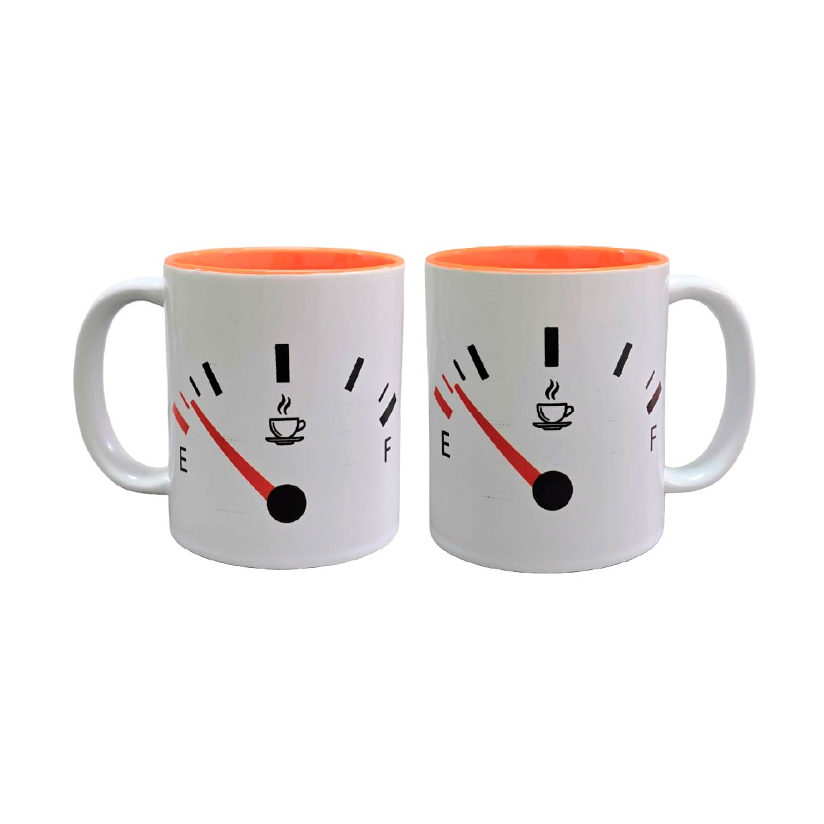 Set De 2 Tazas Falta Gasolina Blanco