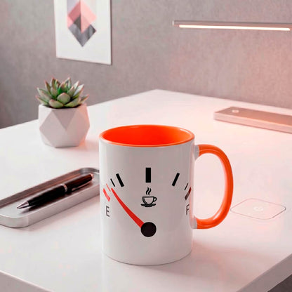 Set De 2 Tazas Falta Gasolina Blanco