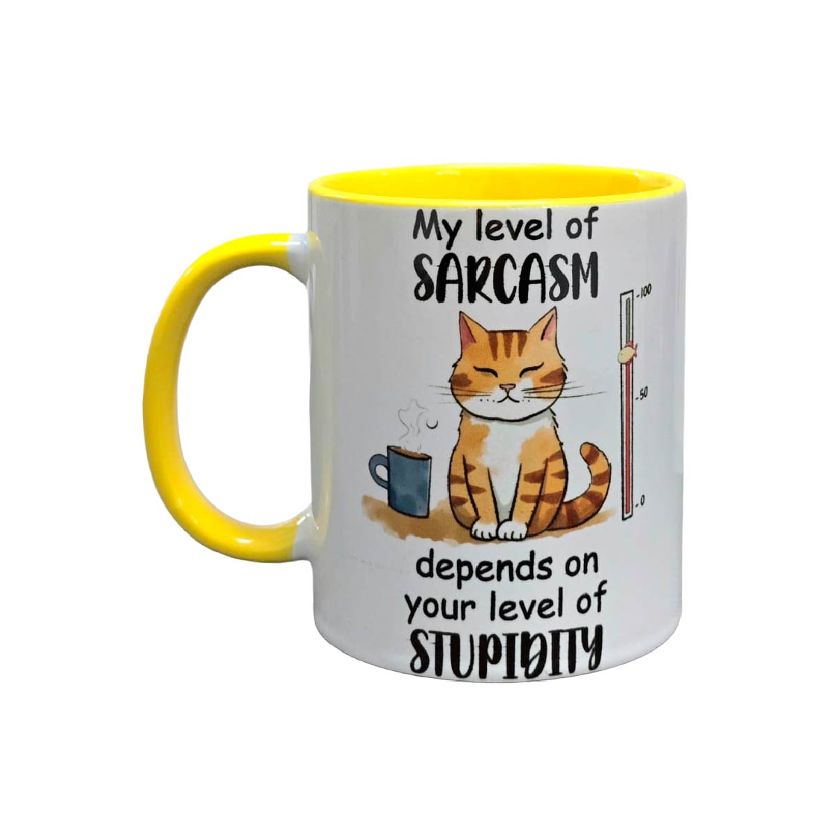 Set De 2 Tazas Gato Sarcasmo Blanco