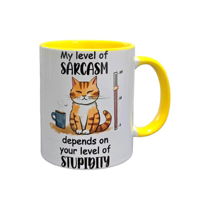 Set De 2 Tazas Gato Sarcasmo Blanco