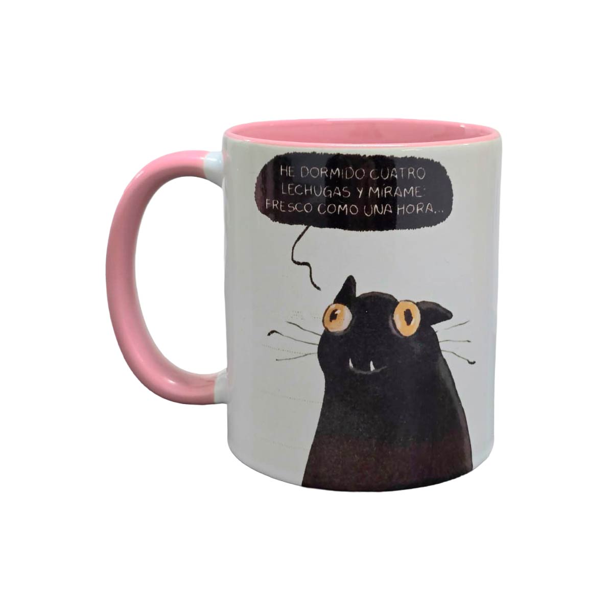 Set De 2 Tazas Gato Negro Blanco