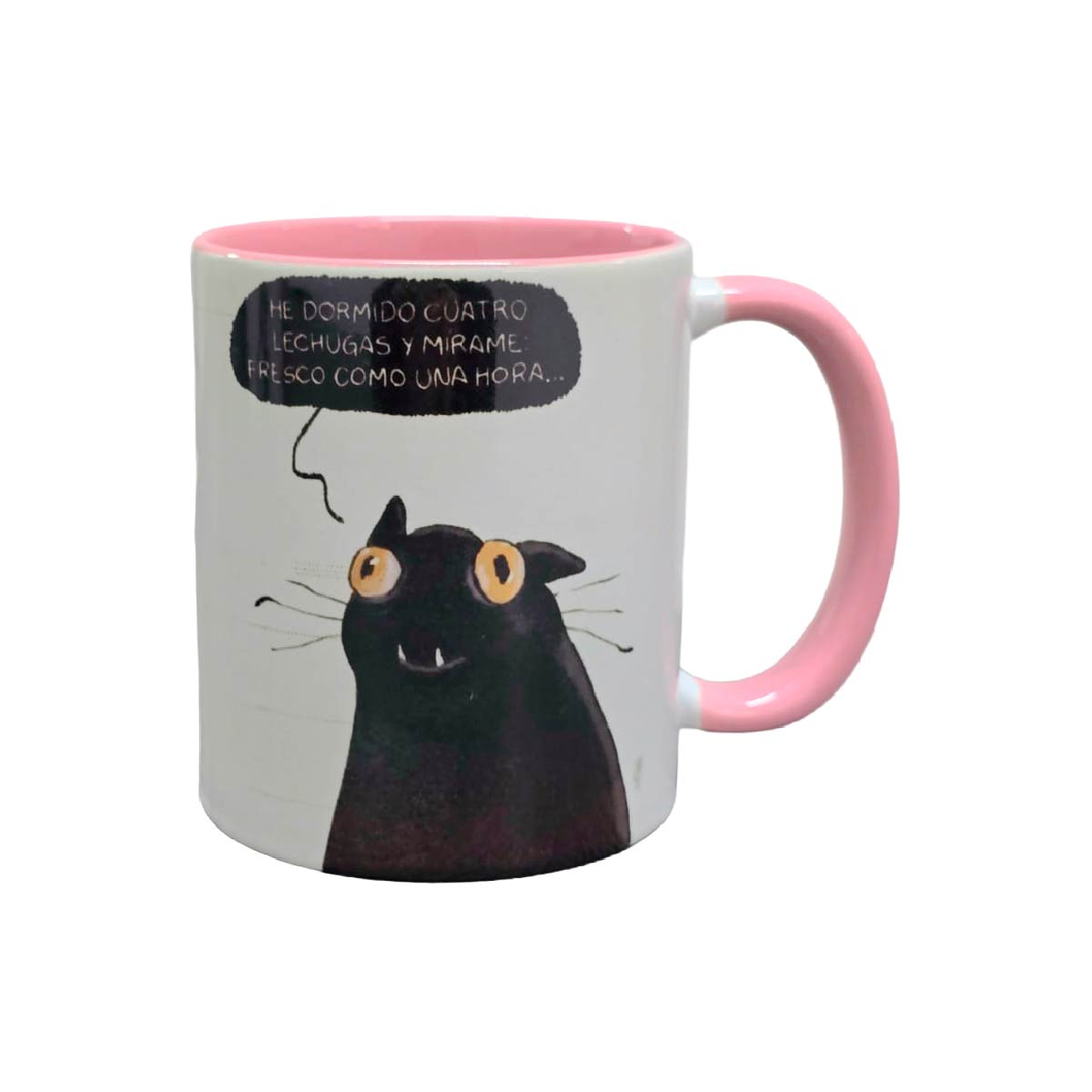 Set De 2 Tazas Gato Negro Blanco