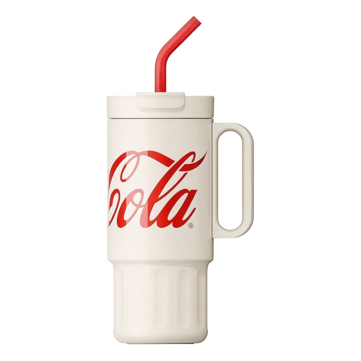 Termo de acero inoxidable color blanco de 1.2 litros, Coca Cola